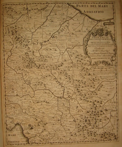 Cantelli Giacomo (1643-1695) Provincie del Contado di Molise e Principato ultra già  delineata dal Magini e nuovamente ampliate secondo lo stato presente 1714 Roma